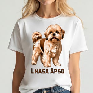 Playful Lhasa Apso Silhouette: Dog Art PNG Files (Digital Download)
