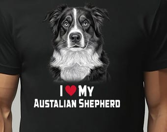 I Love My Australian Shepherd PNG: Aussie Dog Clipart (Digital Download)