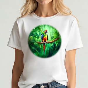 Vibrant Parrot Clipart: Tropical Bird PNG & JPG (Digital Download)