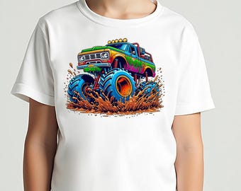 Monster Truck Splash PNG : oeuvres d'art en sublimation haute résolution (téléchargement numérique