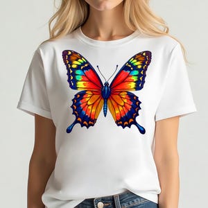 Colorful Butterfly Silhouette – Digital Download PNG Clipart Instant Art File Digital Download Art Sublimation, Stickers, T-Shirt Mug Tote