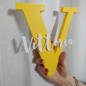 Letra personalizada con nombre – Decoración 3D para puerta o habitación infantil – Regalo artesanal para bebé