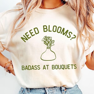Comfort Colors® Florist Shirt, Bouquet Shirts, Vintage Style Tshirt, Minimal Tshirt for Florist, Gift for Florist