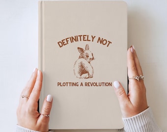 Subversive Feminist Notebook for Writer, Whimsical Cottagecore Hardcover Journal, Ironic Gift for Activist, Funny Gift for Her