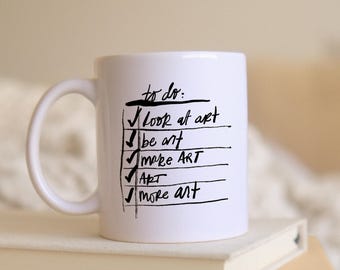 Artist Gift Mug: Funny Art Lover Coffee Cup, Whimsical Gift for Painter, Illustrator, Creative