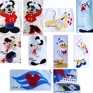 DIY Boutique custom Mouse Cruise Boat minnie donald daisy mickey goofy pluto ship Iron on Applique Patch 5x7