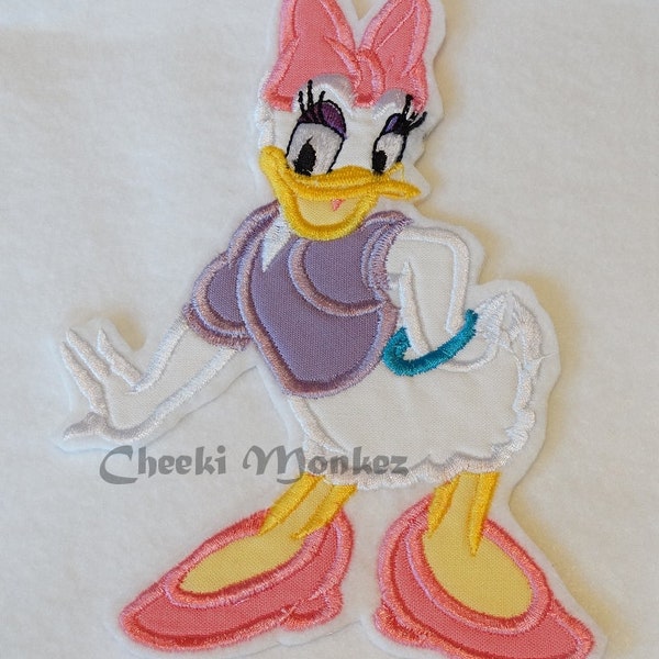 RTS Spring custom made Daisy Duck donald applique iron on patch embroidery design DIY lg