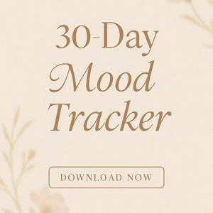 Mood Tracker – 30 Tage Stimmungskalender | Glow-Design Printable PDF