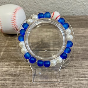 Baseball Beaded Stretch Bracelet