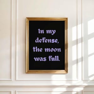 Witchy Moon Art Print: Goth Home Decor (Digital Download)
