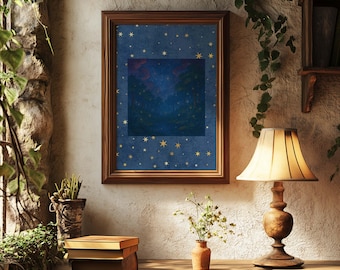 Fairycore, Celestial Wall Art Print, Whimsigoth, Goblincore Decor, Digital Download