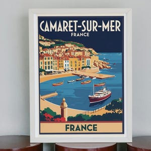 Camaret-sur-Mer, França – Poster A4 de viagens vintage (impressão física)