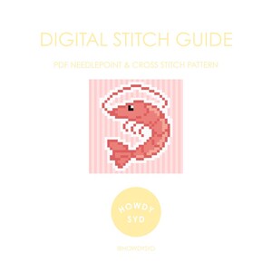 SHRIMP Mini Needlepoint Digital Stitch Guide