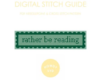 RATHER BE READING Nadelspitzen Digitaler Stich-Führer