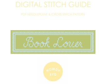 BOOK LOVER Needlepoint Digital Stitch Guide