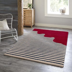 Custom Hand Tufted Wool Rug / Modern Minimalist Carpet ,100% Handmade Home Decor ,Boho Area Rug,Soft and Aesthetic, Fluffy Tufted Rug