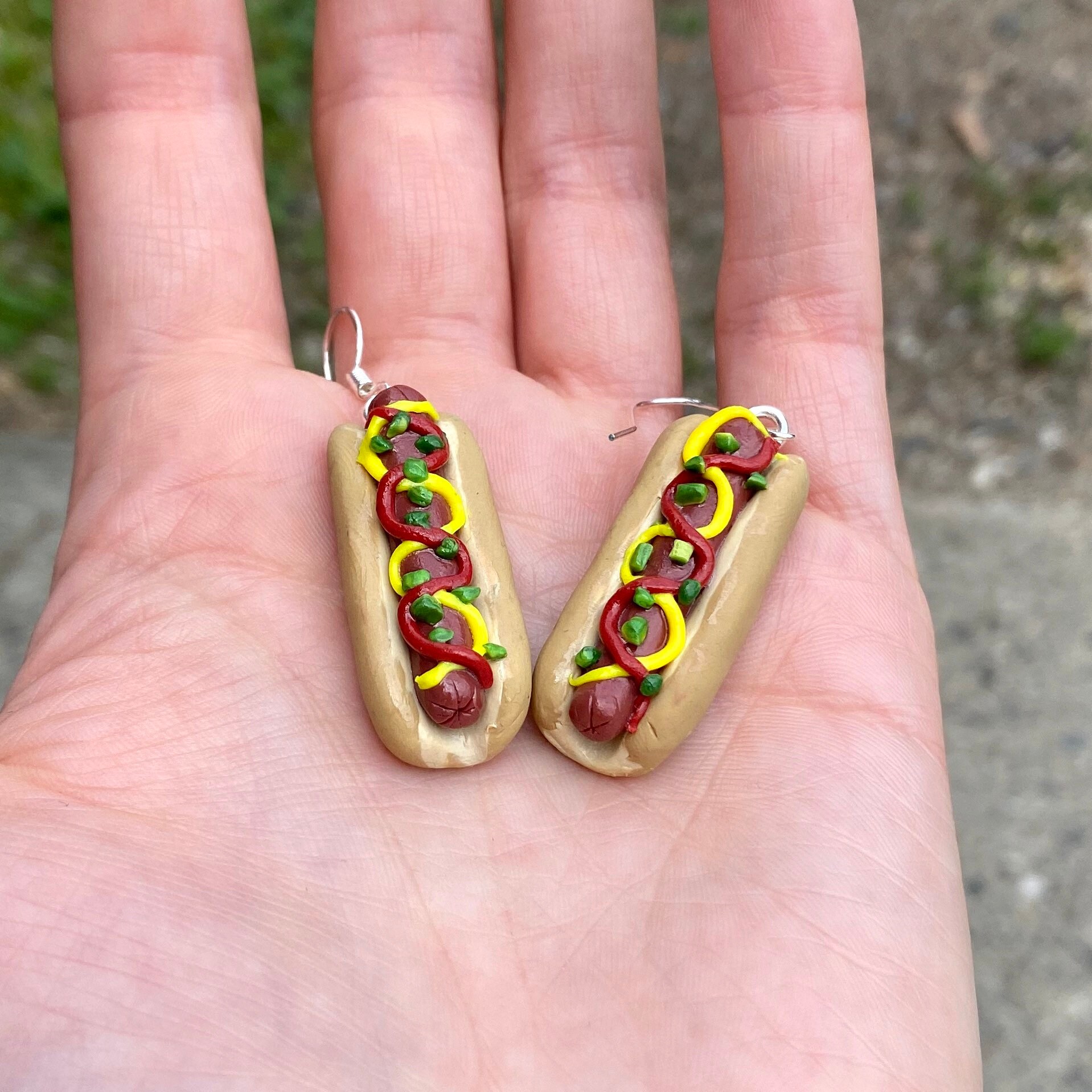 Hot Dog Earrings Etsy
