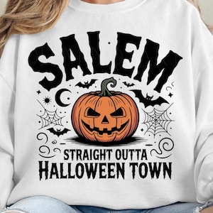 Salem Halloween Town PNG: Spooky Jack Clipart (Digital Download))