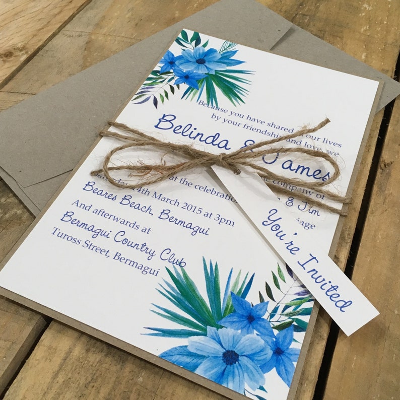 Tropical Destination Wedding Invitations SAMPLE Etsy