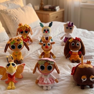 NUEVO 2026 Muñeco de peluche de dibujos animados de terror Lindo muñeco de trapo Dandy World Muñeco relleno Juguete Almohada suave Juego Muñeco de flores Regalo de cumpleaños