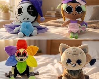 30-35cm Plush Character Horror Game Soft Bone Sunflower Soft Stuffed Ornament for Birthday Gift