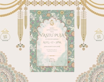 Housewarming Invitation: Indian, Vastu Puja, Griha Pravesh (Digital Download)