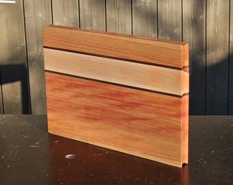 Tabla de cortar de arce y nogal cerezo - Tabla para servir con veta en el borde y acondicionador gratuito