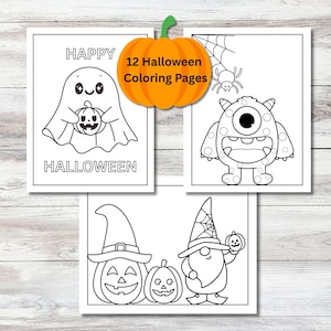 Halloween Coloring Pages for Kids and Adults Fun Spooky Holiday Themed Activity for Students of All Ages Digital Download