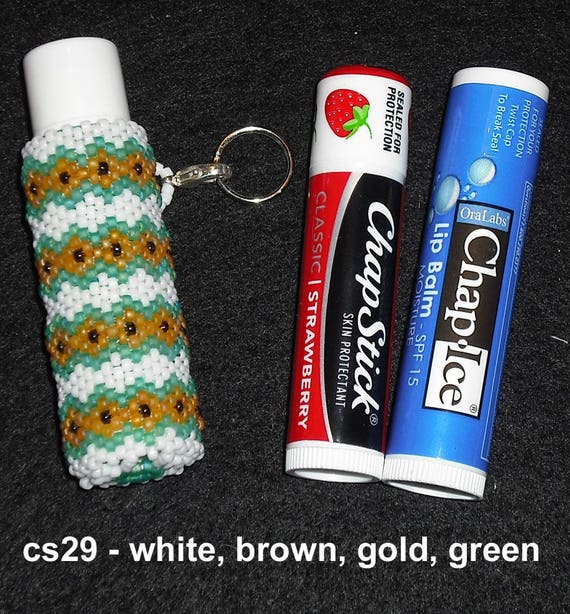 Beaded Lip Balm Removable Cover Case Keychain Key Chain Glass | Etsy Beaded Lip Balm Removable Cover Case Keychain Key Chain Glass | Etsy