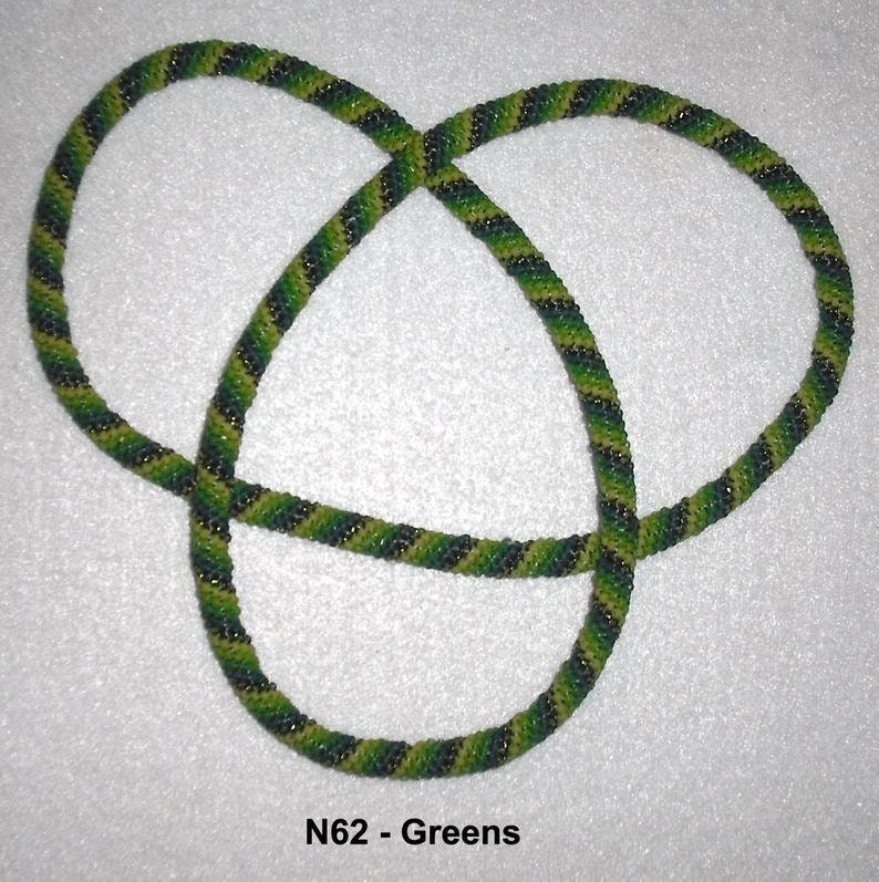 Peyote Stitch Rope Necklace or Loop Bracelet Slip Over Head Jewelry Beadwork Beading Glass Seed Beads