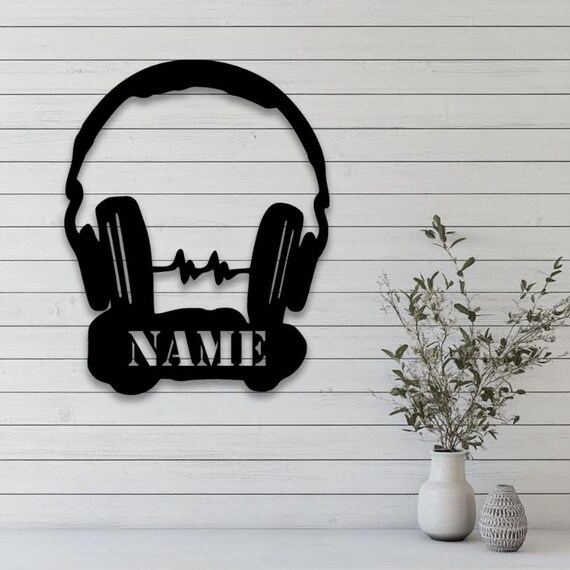 Custom DJ Headphones Wall Art, Laser Cut Files (digital Download