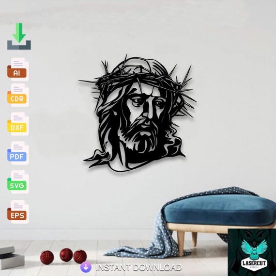 Jesus Christ Vector Cdr Free Dxf Downloads Files For Laser Cutting