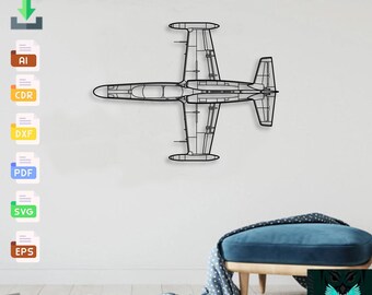 Aero L 159 Alca - Svg Dxf Ai Pdf - Cnc Plasma Laser Cut Jet Airplane Metal Wall Art Vector