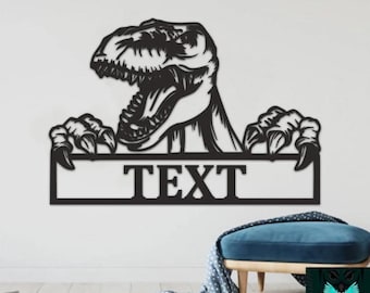 Personalized Dinosaur Laser Cut File, SVG DXF Vector (Digital Download)