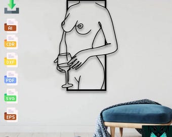 Line Art Sexy Women SVG Bundle, Laser Cut Files (Digital Download)
