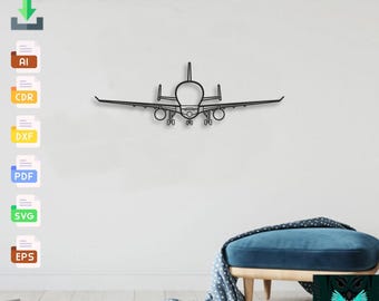 Beluga XL Front - Svg Dxf AI PDF - Cnc Plasma Laser Cut Airplane Metal Wall Art Vector