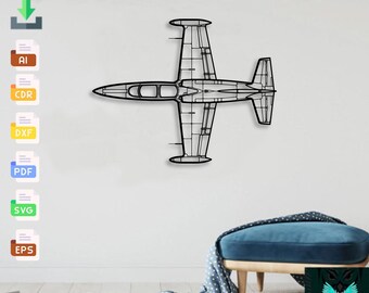 Aero L 39 Albatros - Svg Dxf Ai Pdf - Cnc Plasma Laser Cut Jet Airplane Metal Wall Art Vector
