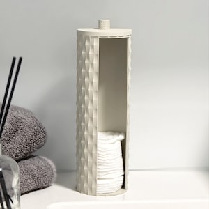 Distributeur de cotons démaquillants, porte-coton, boîte à cotons démaquillants, rangement pour cotons démaquillants, boîtes de rangement avec couvercle