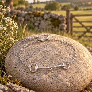 Sterling Silver 925 Snaffle Bit horse equstrian chain bracelet gift boxed