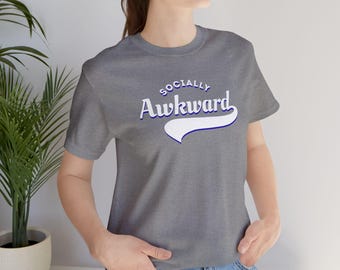 Sozial ungeschickt T-Shirt | Retro Script Typografie