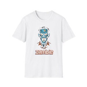 Camiseta gráfica retrô de zumbi e terror