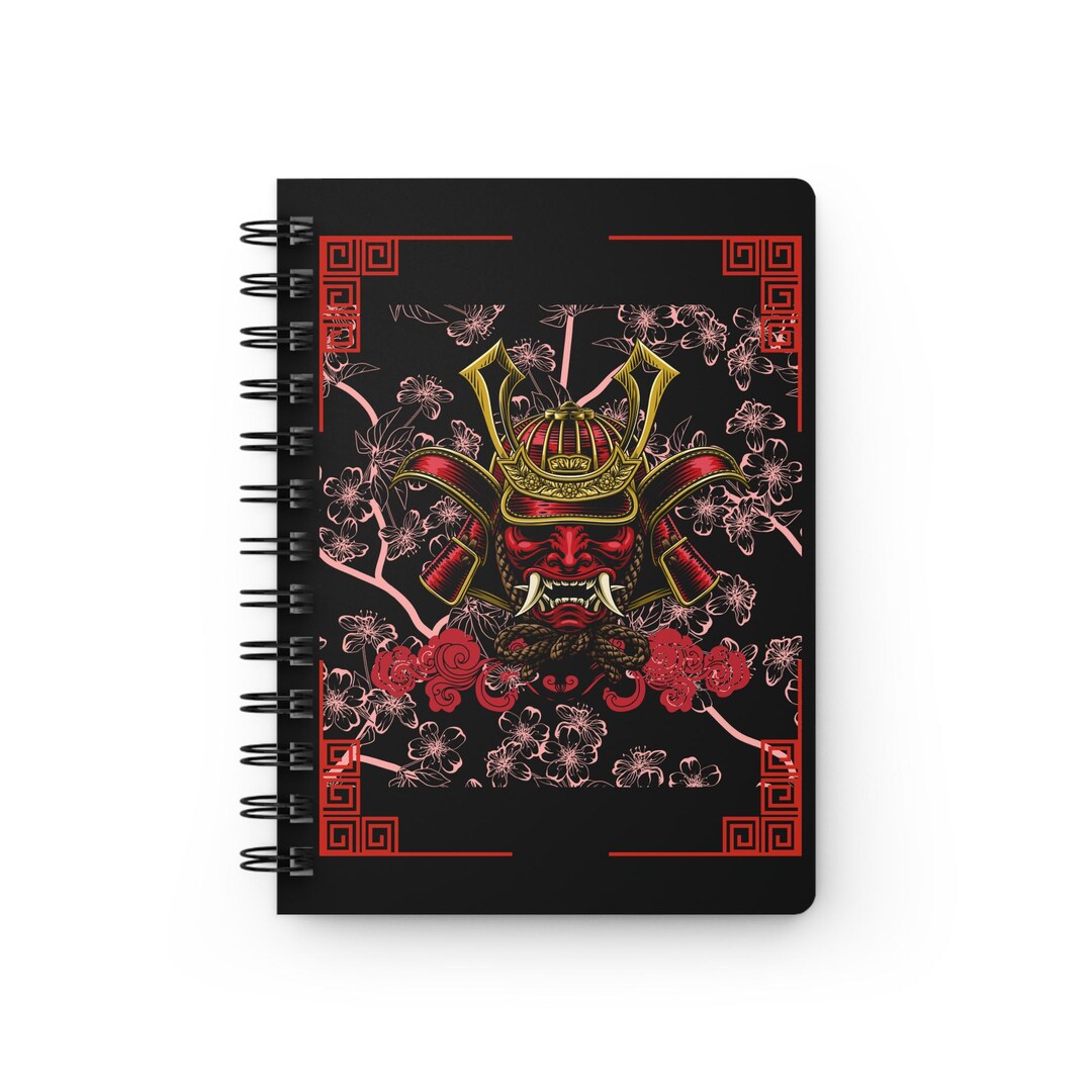 Samurai Notebook Samurai Spirit Spiral Bound Journal - Japanese Warrior Notebook ...