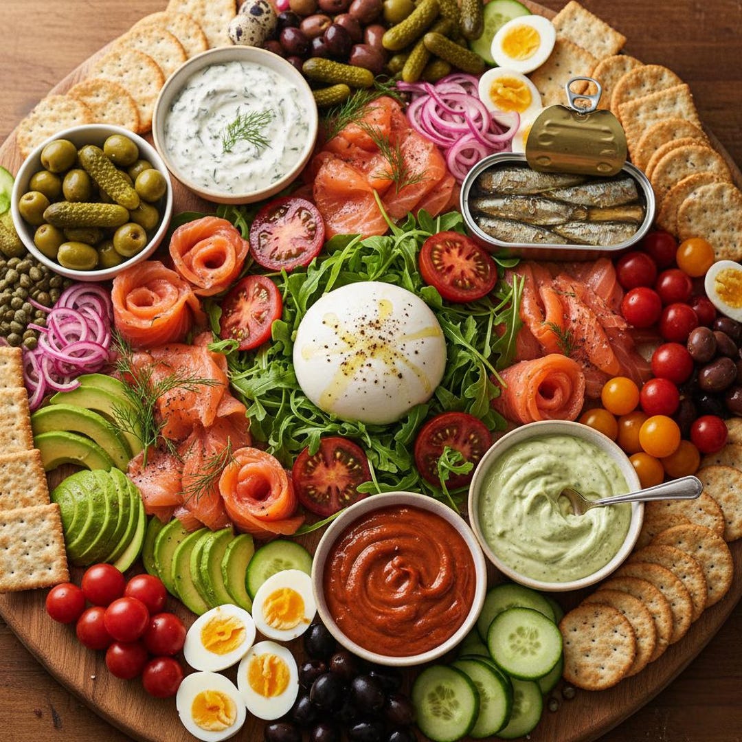 BEST RECIPE for Smoked Fish, Burrata & Pickle Buffet. Digital Download ...