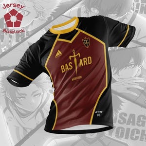 Bluelock Bastard München voetbalshirt, Kaiser cosplay shirt, unisex Blue Lock t-shirt, Anime zomer, 3D, Voetbal, Kaiser, Isagi