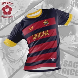 maillot de football bluelock barcha, chemise cosplay bachira, t-shirt unisexe Blue Lock, Anime été, 3D , FootBall , Ego , Otoya