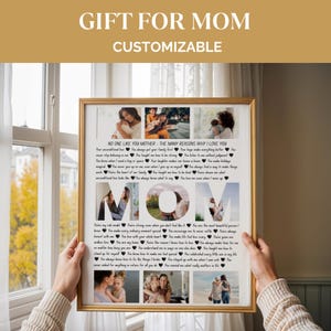 Fotocolagem de mãe personalizada com design em Canva, moldura para fotos, pôster de presente para lembrança, presente para mãe de primeira viagem, para impressão, arrastar e soltar, lembrança