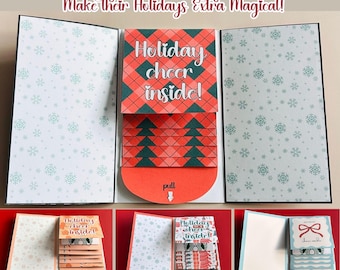 Christmas gift card holder book handmade card gift for Christmas gift for mom college survival kit daughter gift DIY trend wow card holder