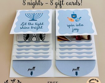Hanukkah gift card holder book handmade card personalized jewish channukah gift wow card holiday gift for mom daughter religious handmade