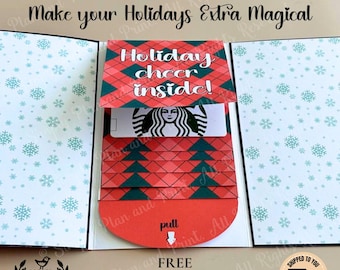 Christmas gift card holder book handmade card gift for Christmas gift for mom college survival kit daughter gift DIY trend wow card holder