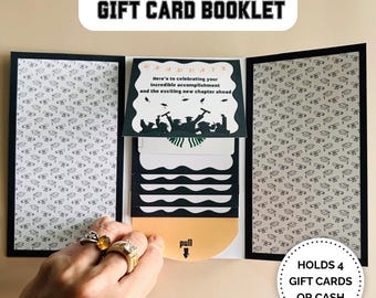 Graduation gift card holder book handmade grad card son gift card book daughter gift college survival kit friend gift handmade cash holder